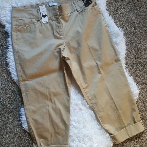 New York & Co Pants Straight Leg Crop NEW Women’s Size 6 - Picture 1 of 7